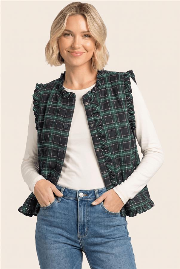 Quilted Frill Vest