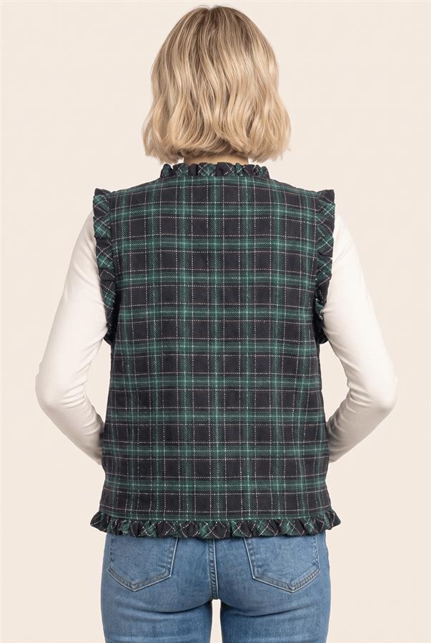 Quilted Frill Vest