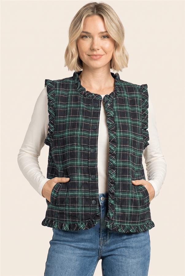 Quilted Frill Vest