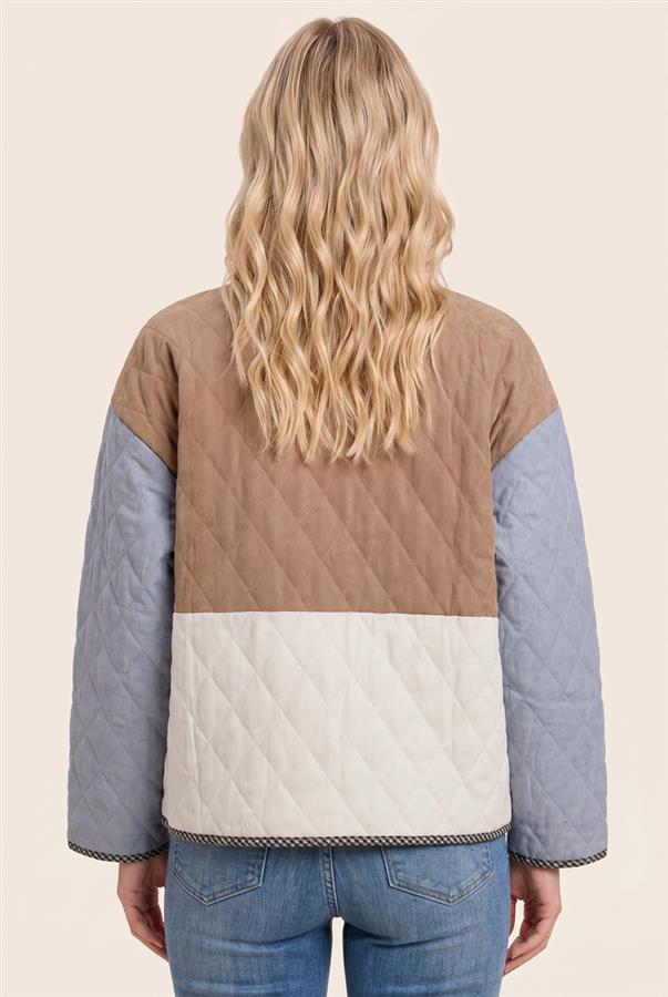 Quilted Color Block Jacket