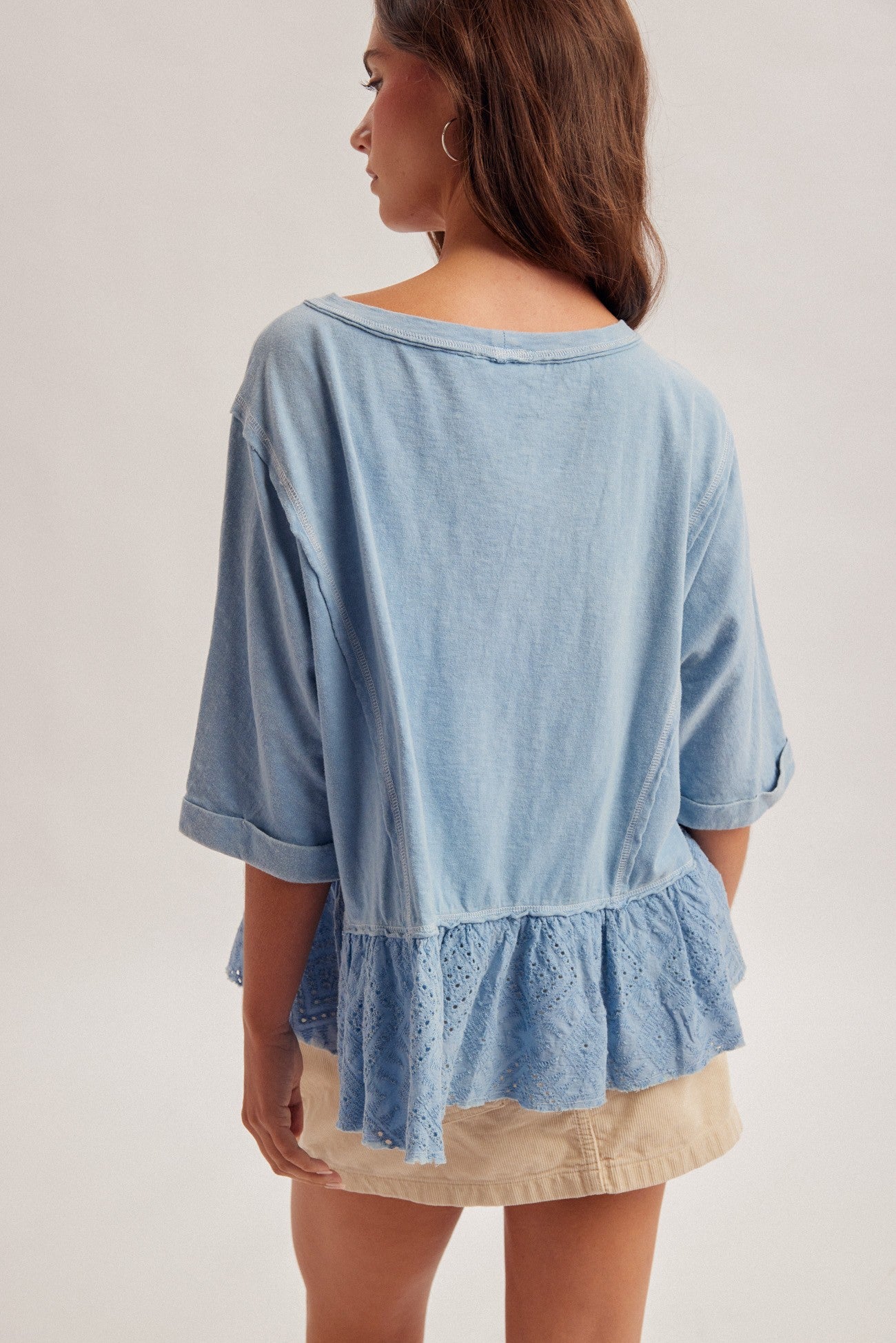 Lace & Ruffle Detail Top