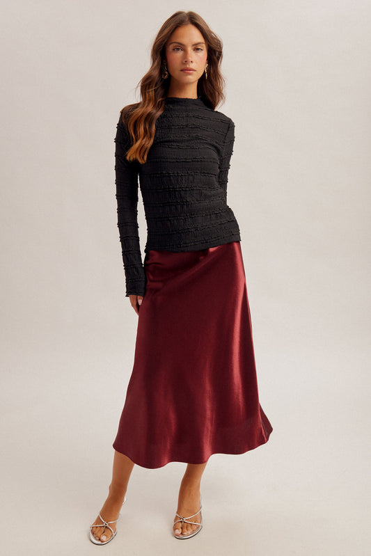 Satin Midi Skirt