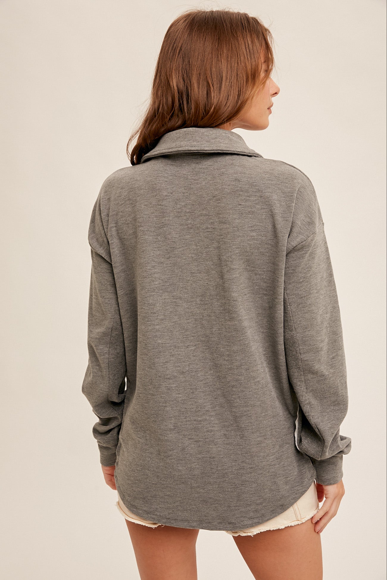Side Contrast Pullover Sweater