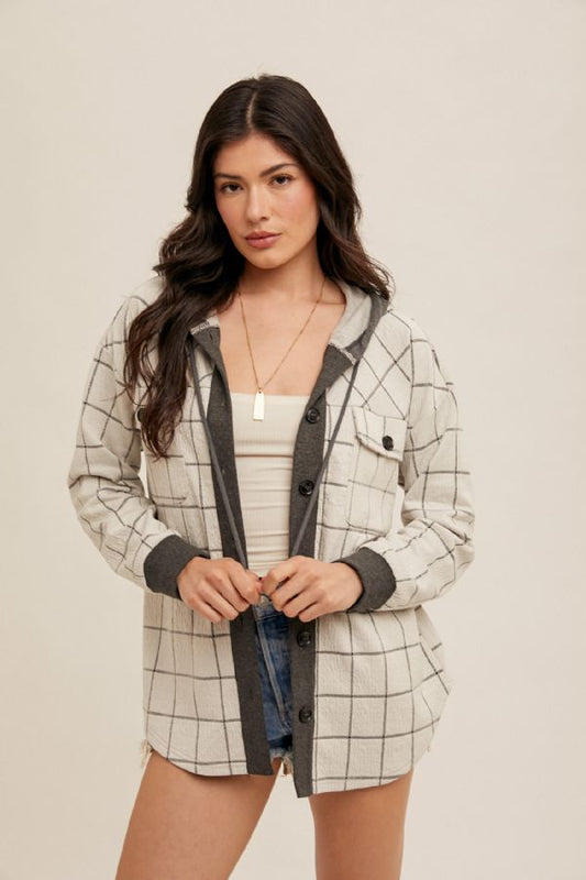Jacquard Checkered Shacket