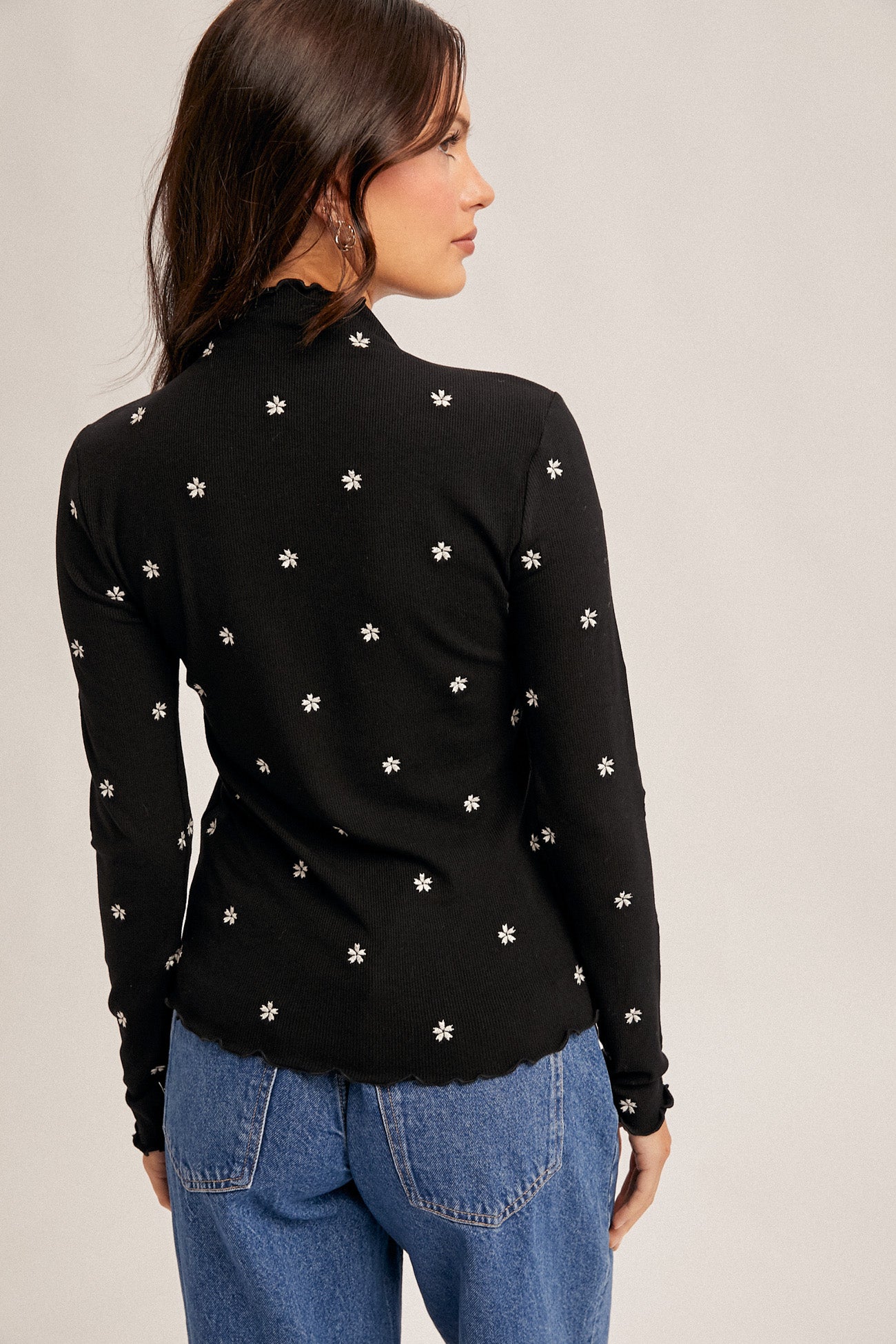 Flower Embroidered Top