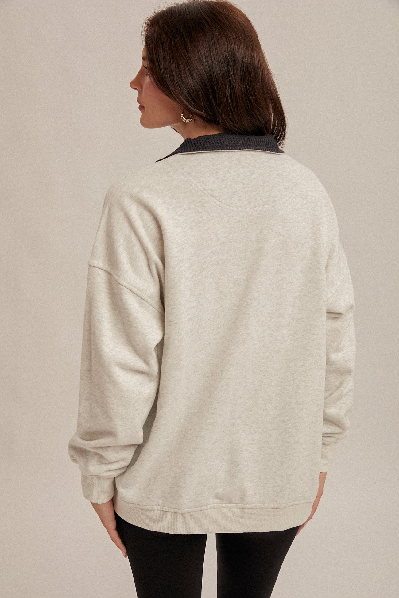Contrast Snow Wash Sweatshirt