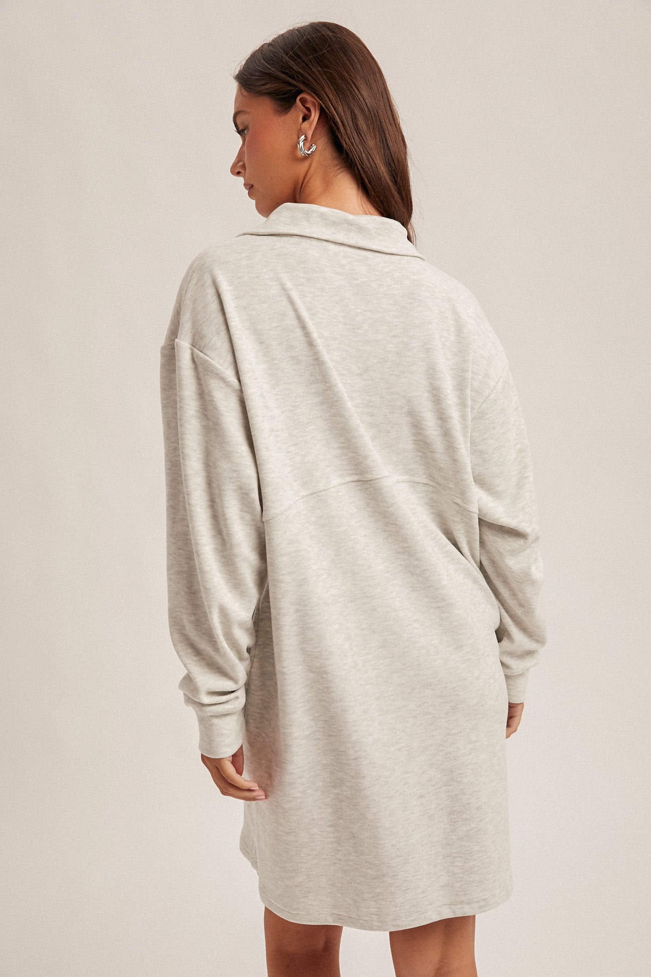 Quarter-Zip Sweatshirt Dress