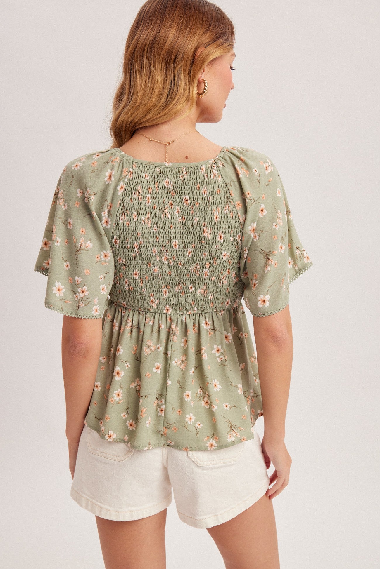 V-Neck Peplum Top