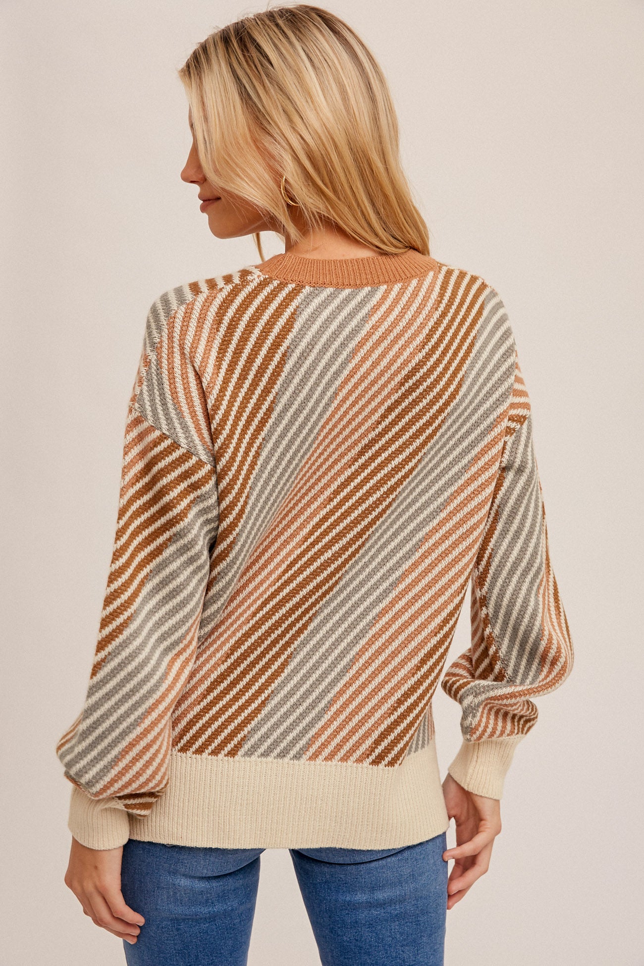 Multi Colorblock Stripe Sweater