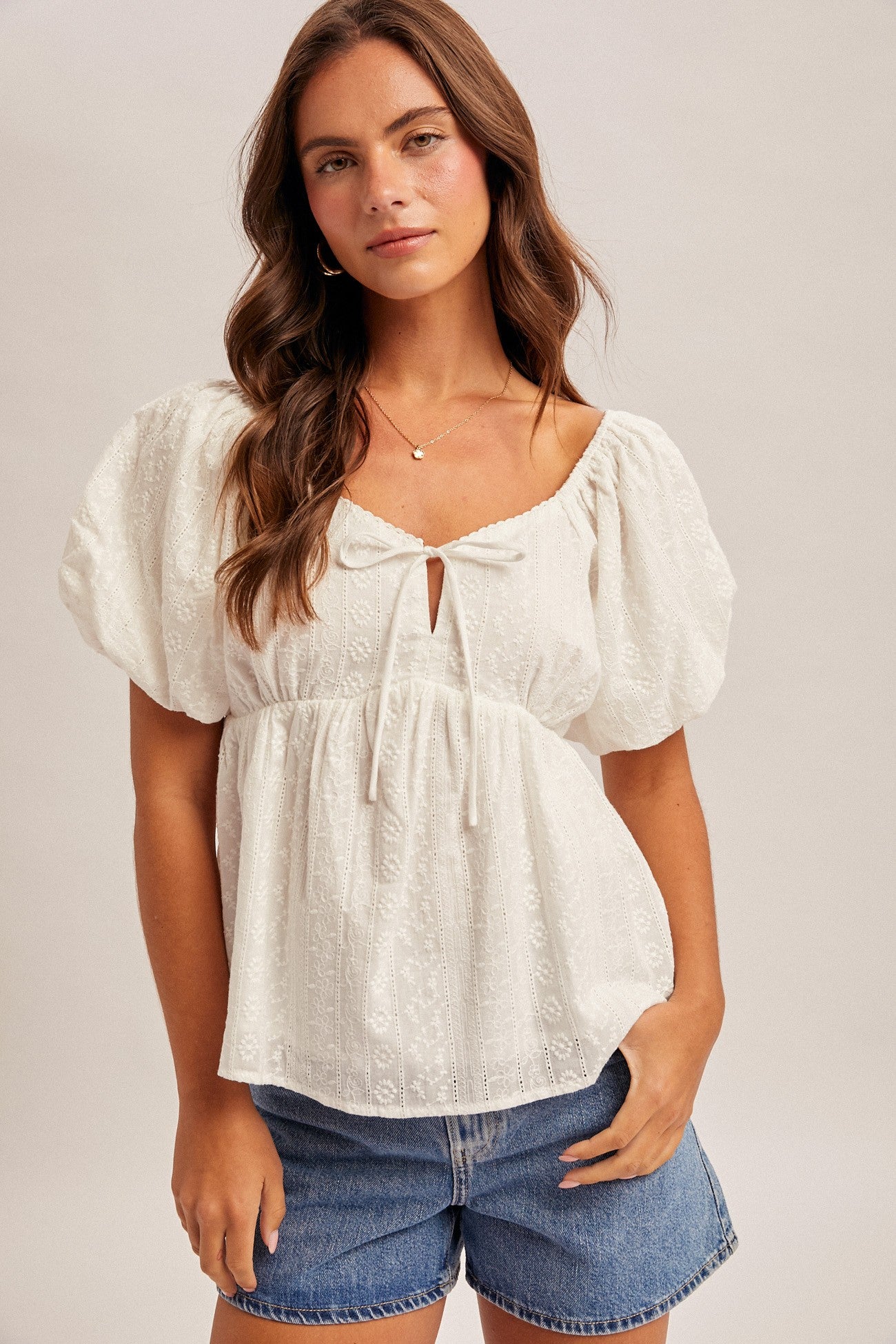 Tie Front Wide Back Top