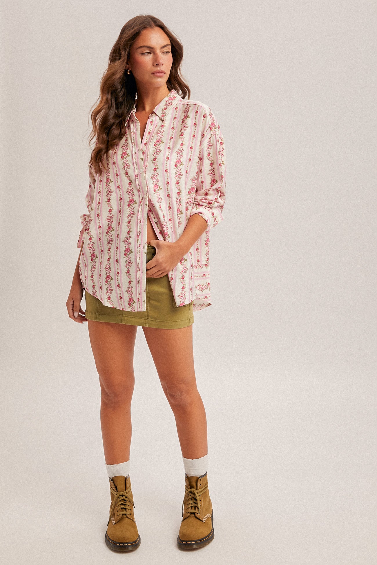 Rose Multi Stripe Top