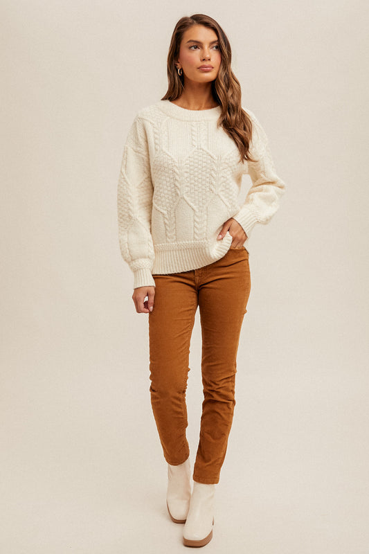 Cut-Out Knit Sweater