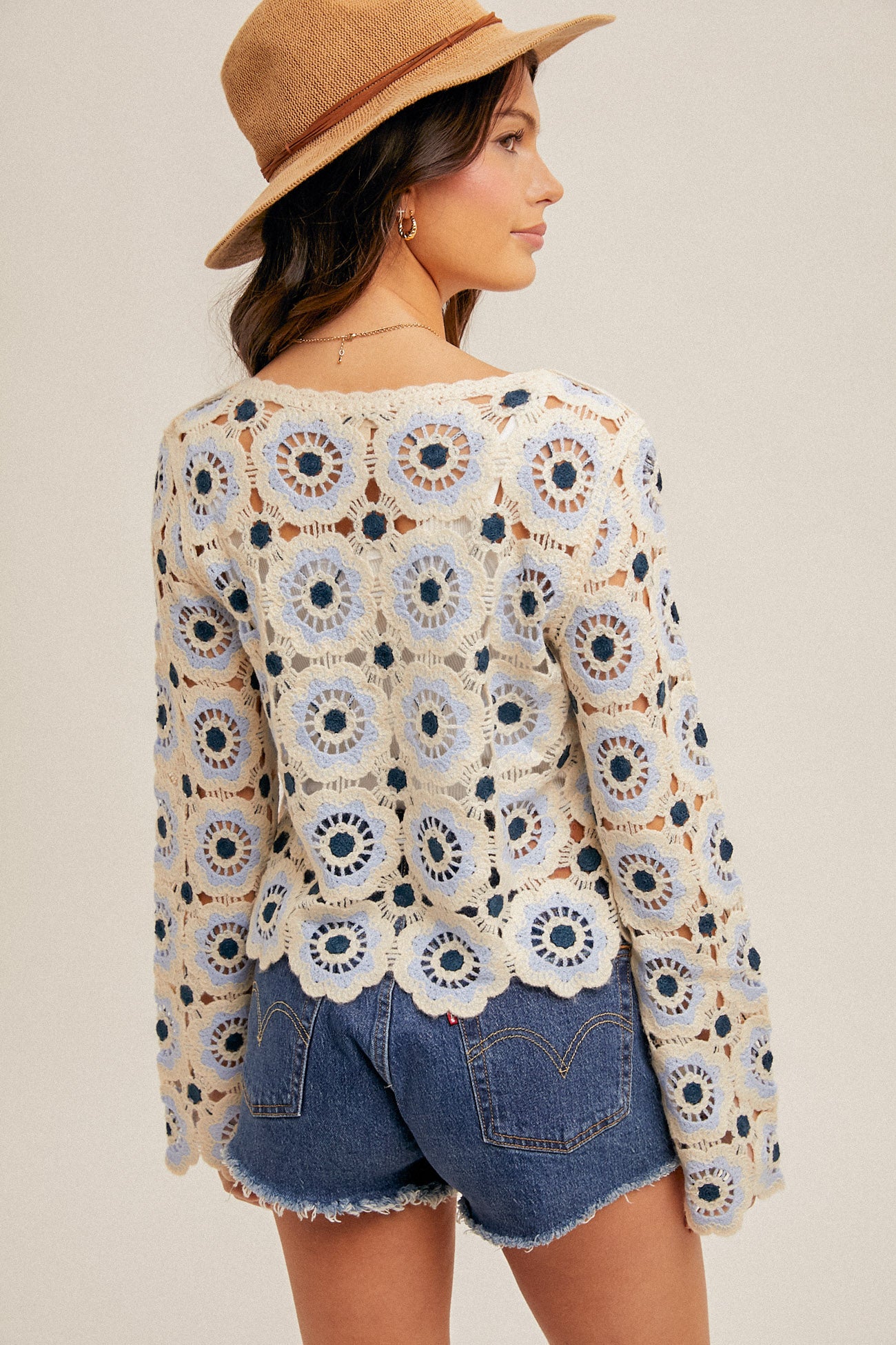 Crochet Knit Top