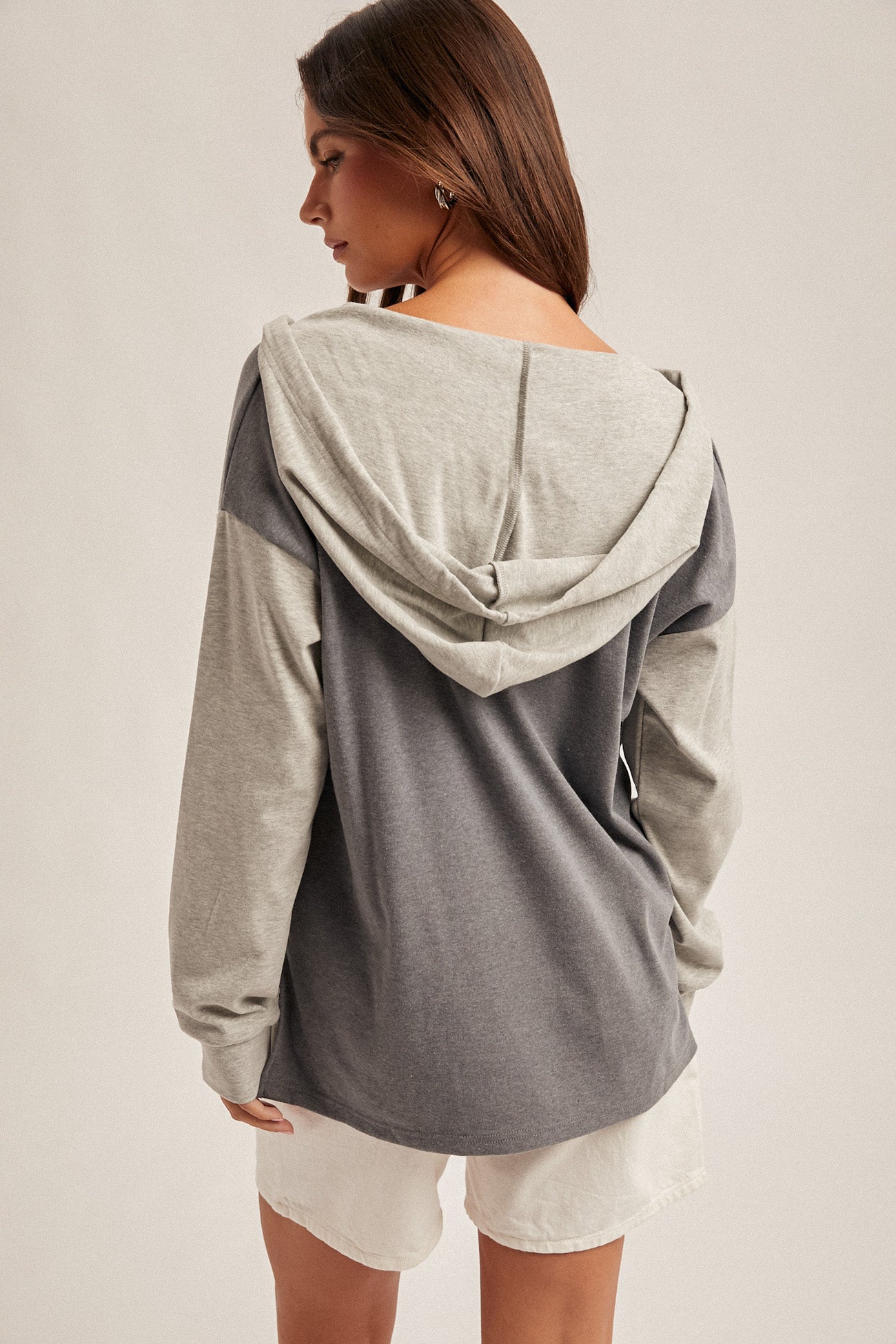 Colorblock Hooded Sweatshirt
