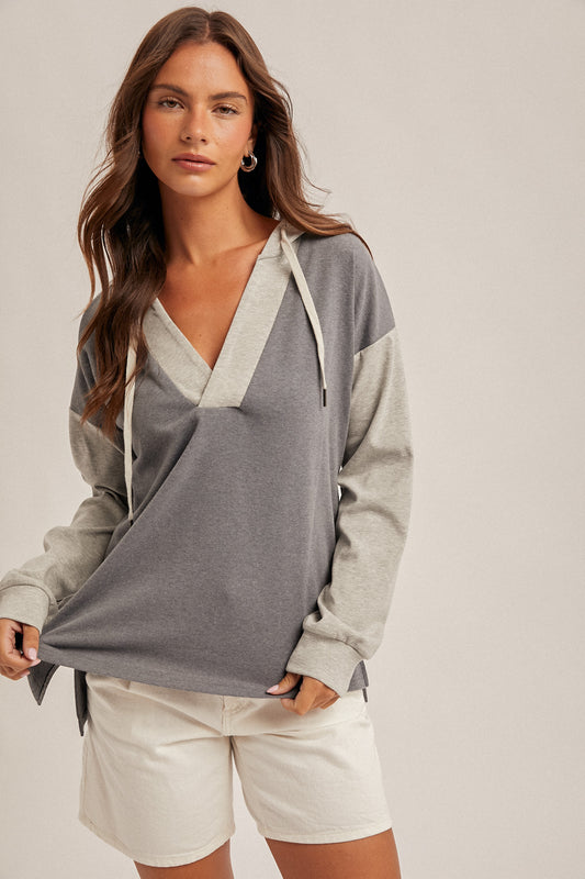 Colorblock Hooded Sweatshirt