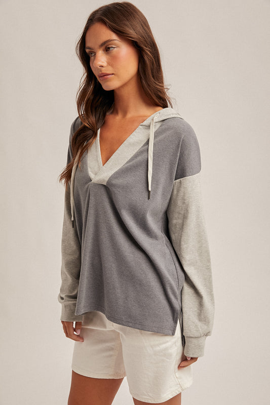 Colorblock Hooded Sweatshirt