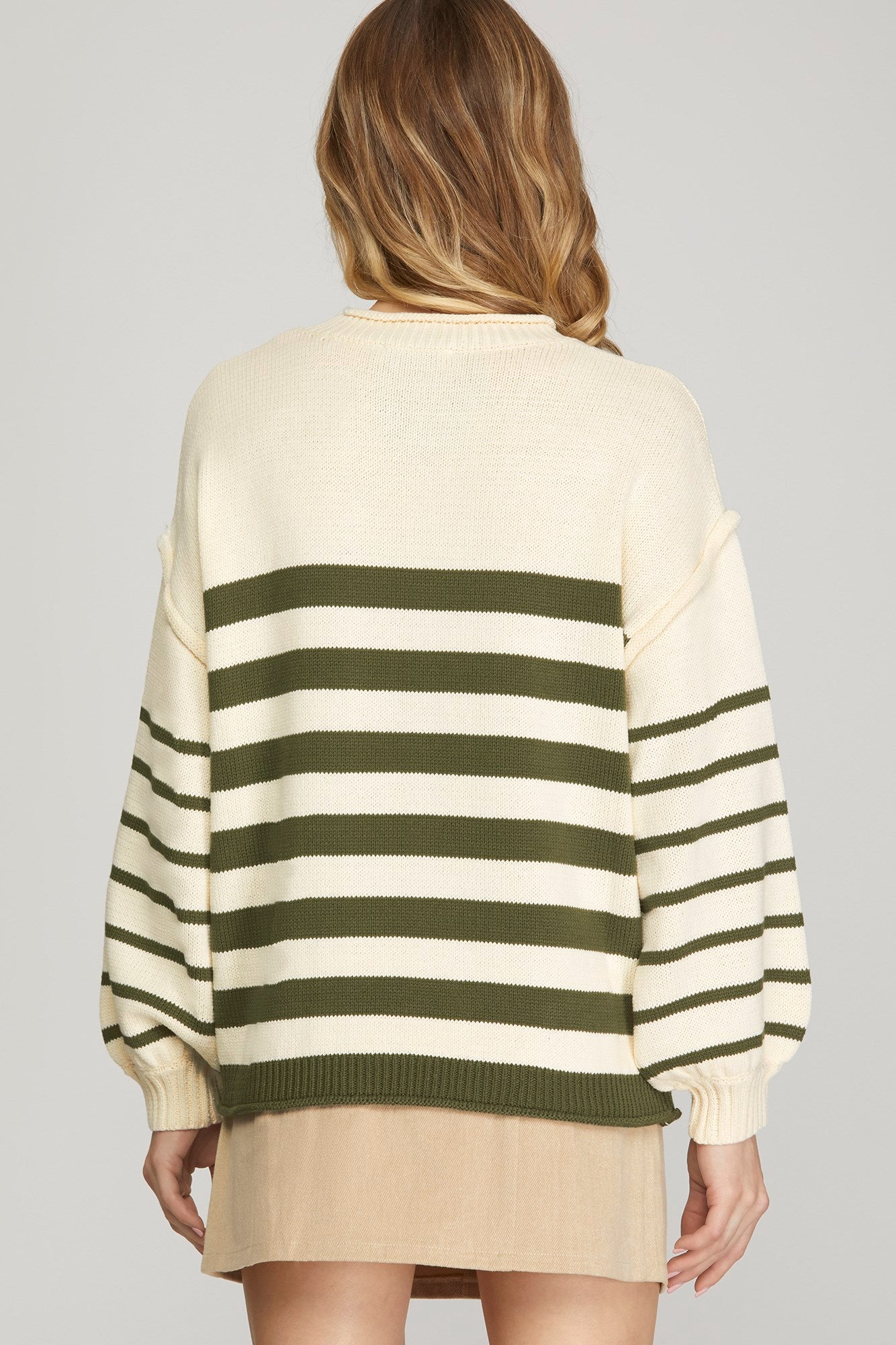 Olive Striped Sweater