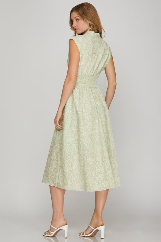 Front Zip Midi Dress