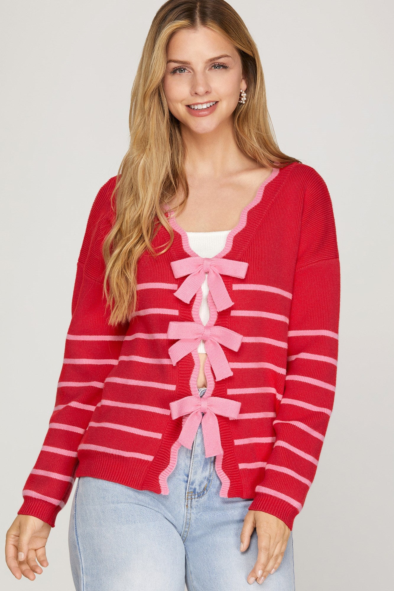 Reversible Bow Detail Cardigan