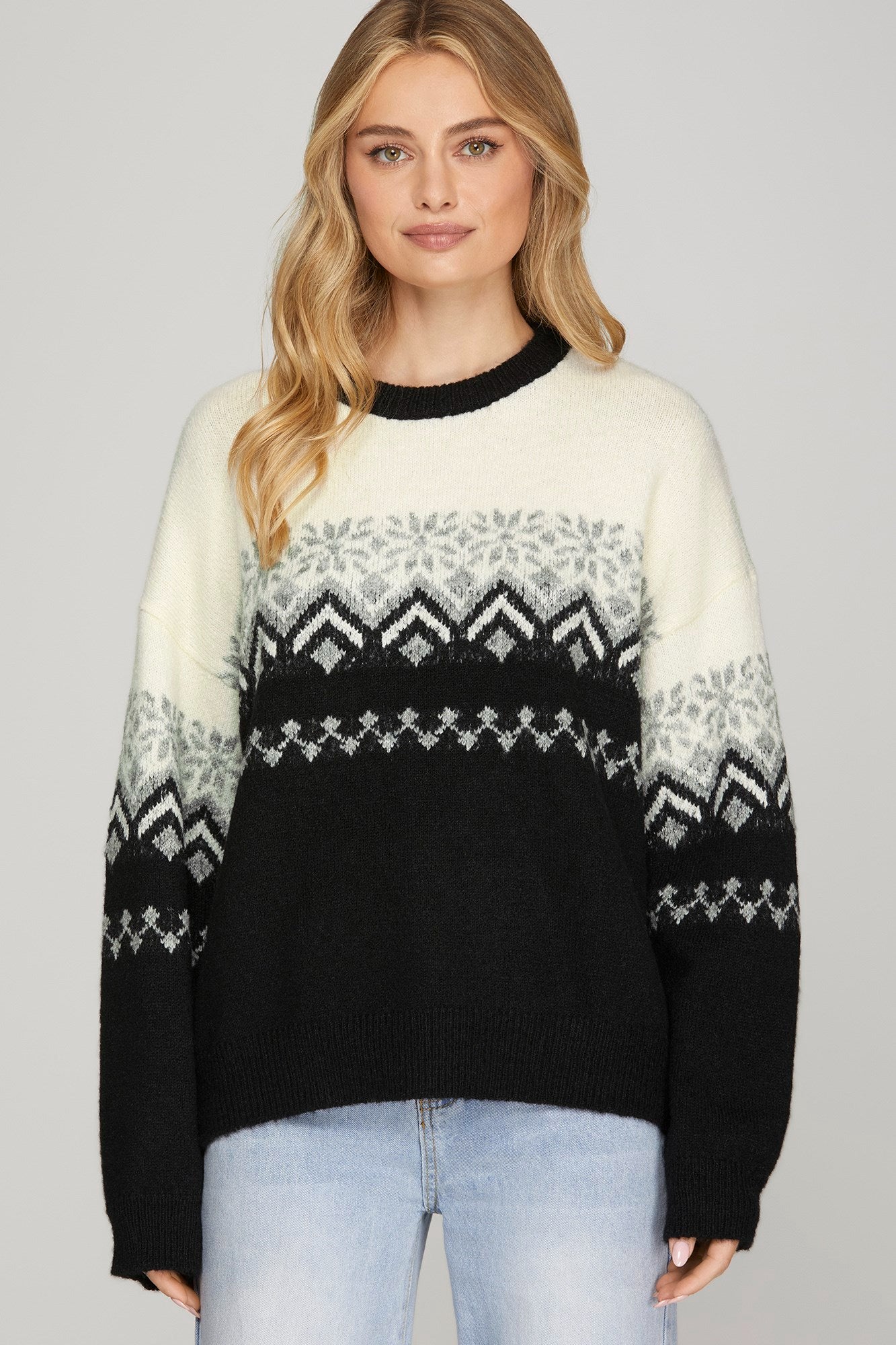 Fair Isle Pattern Sweater