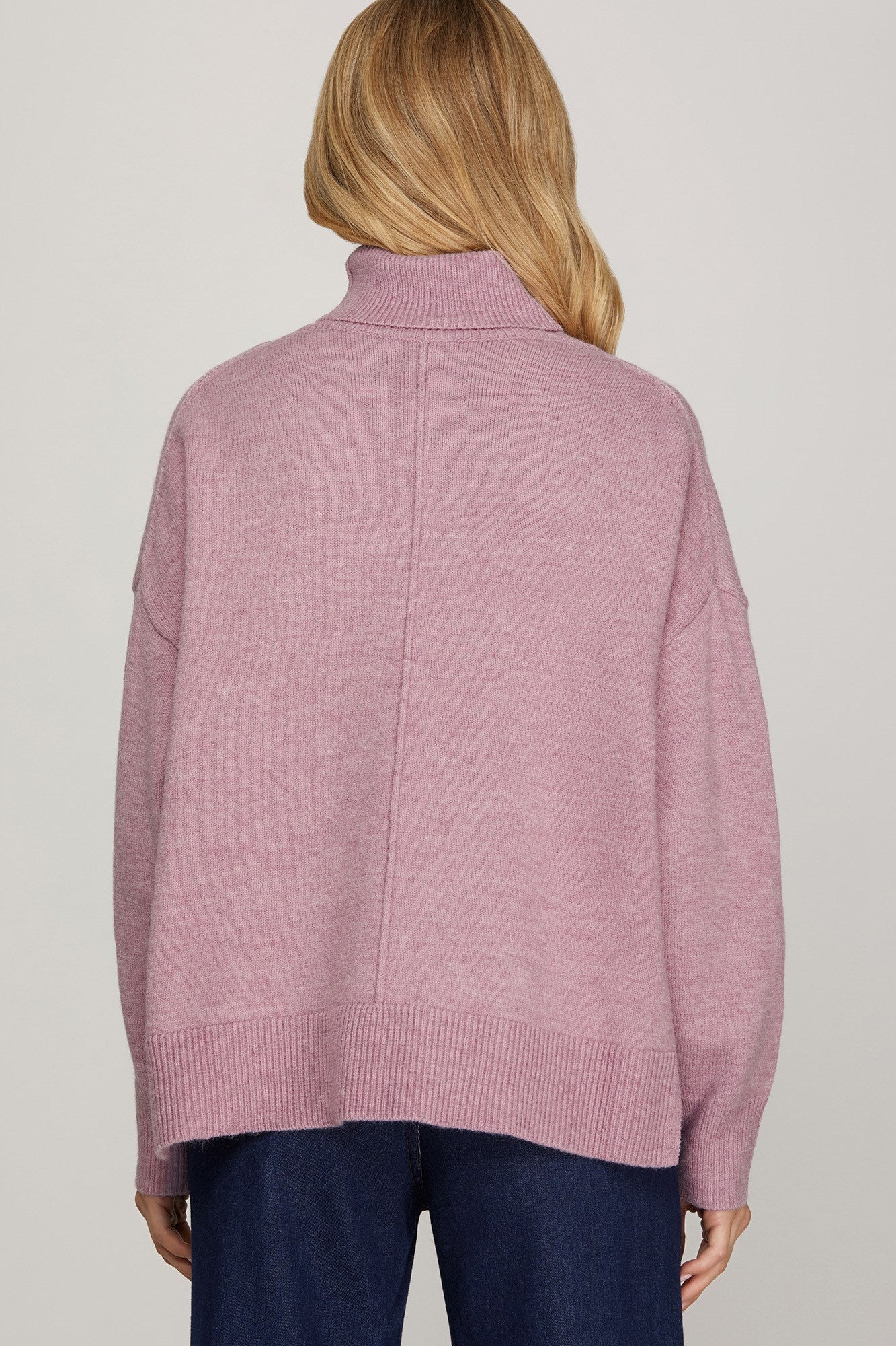 Exposed Stitch Lavender Sweater