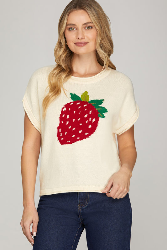 Strawberry Knit Sweater