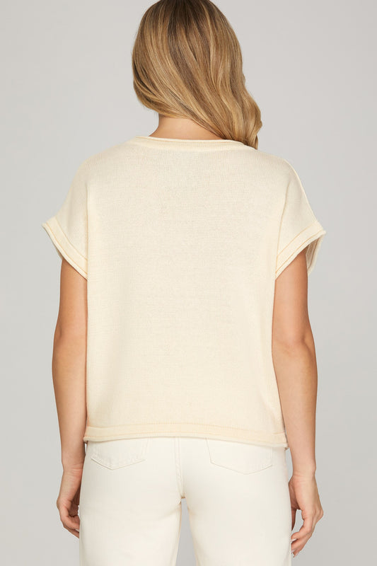 Lemon Print Sweater