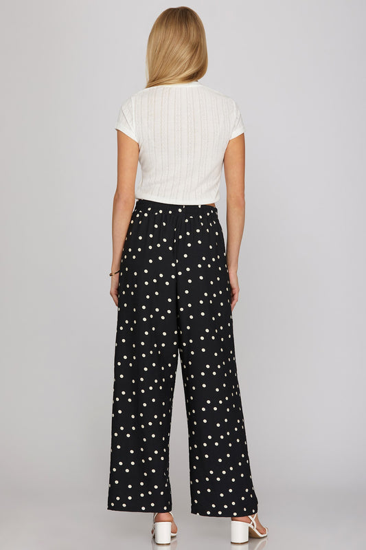 Black Polka Dot Pants