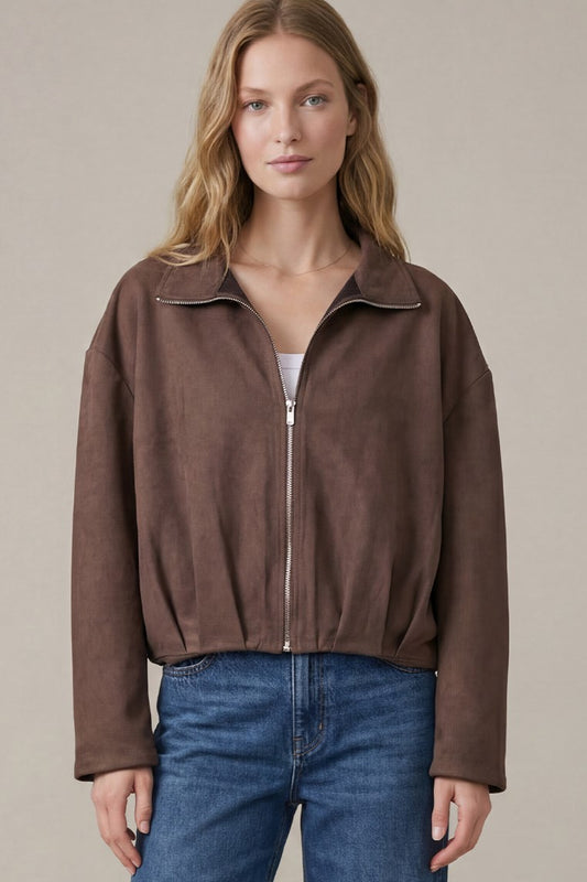 Suede Zip Jacket