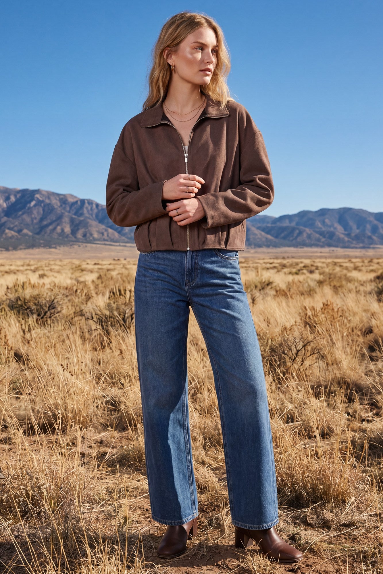 Suede Zip Jacket