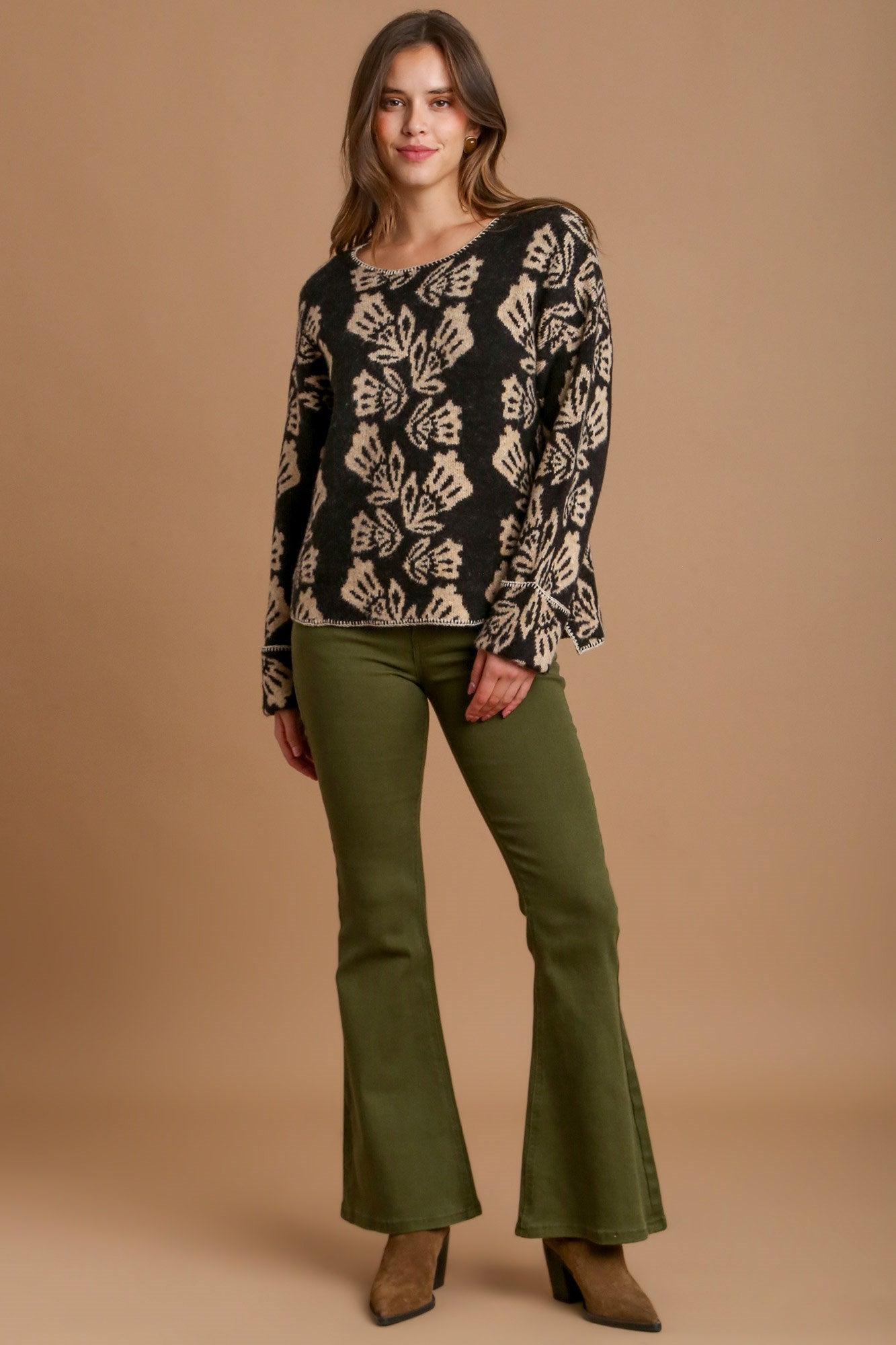 Jacquard Pullover Sweater
