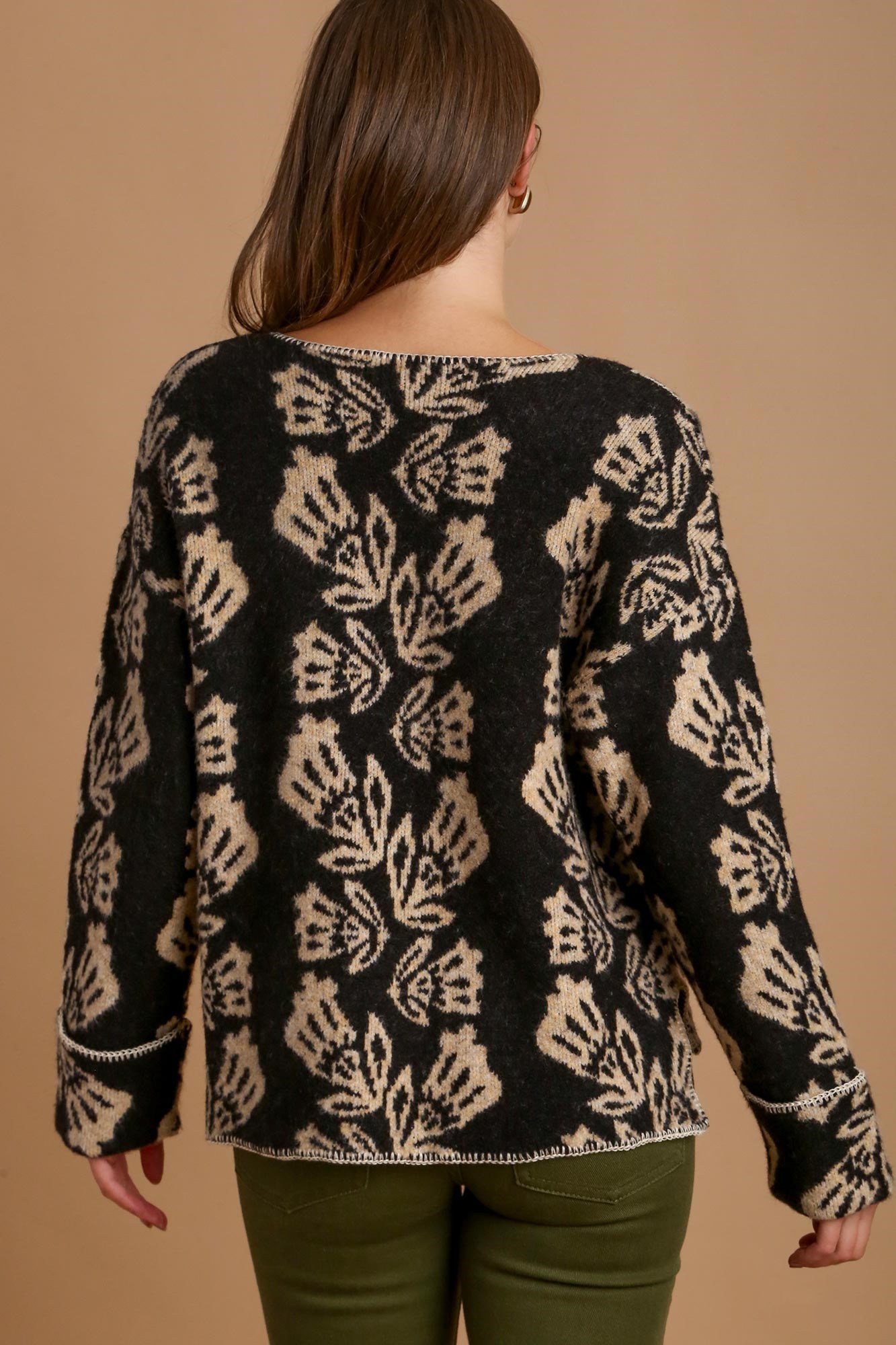 Jacquard Pullover Sweater