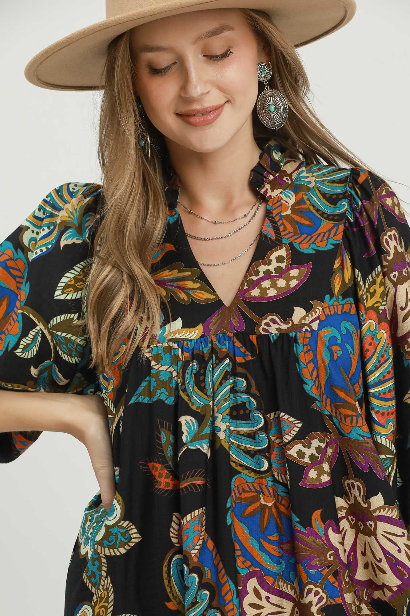 Abstract Floral Dress