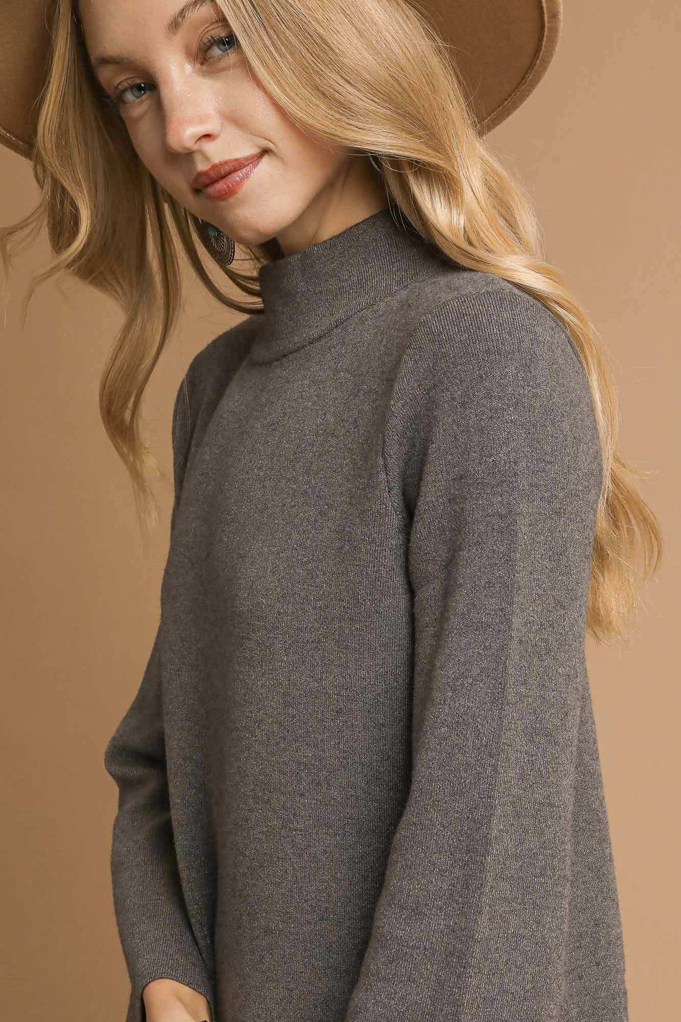 Mock Neck Sweater Dress