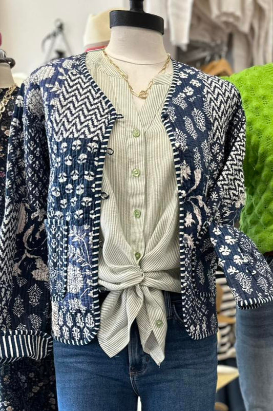Shot Sleeve Button Up