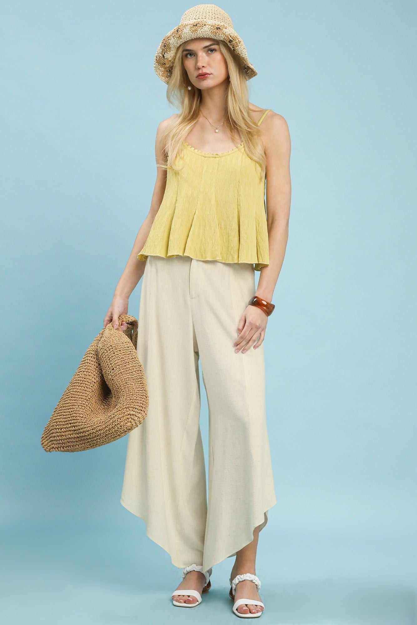 Flowy Asymmetrical Hem Pants