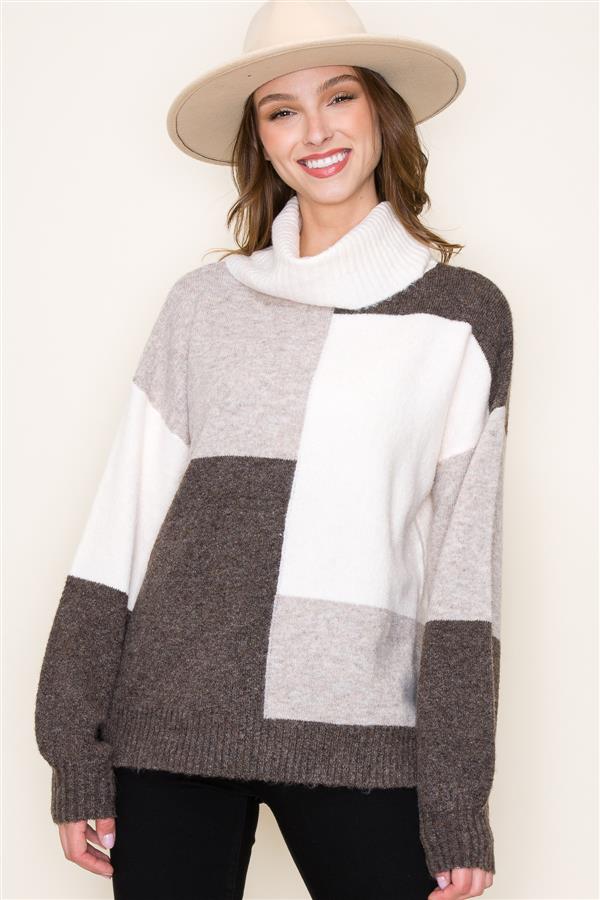 Slouchy Turtleneck Sweater