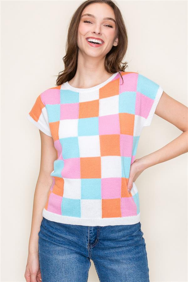 Pastel Color Block Sweater