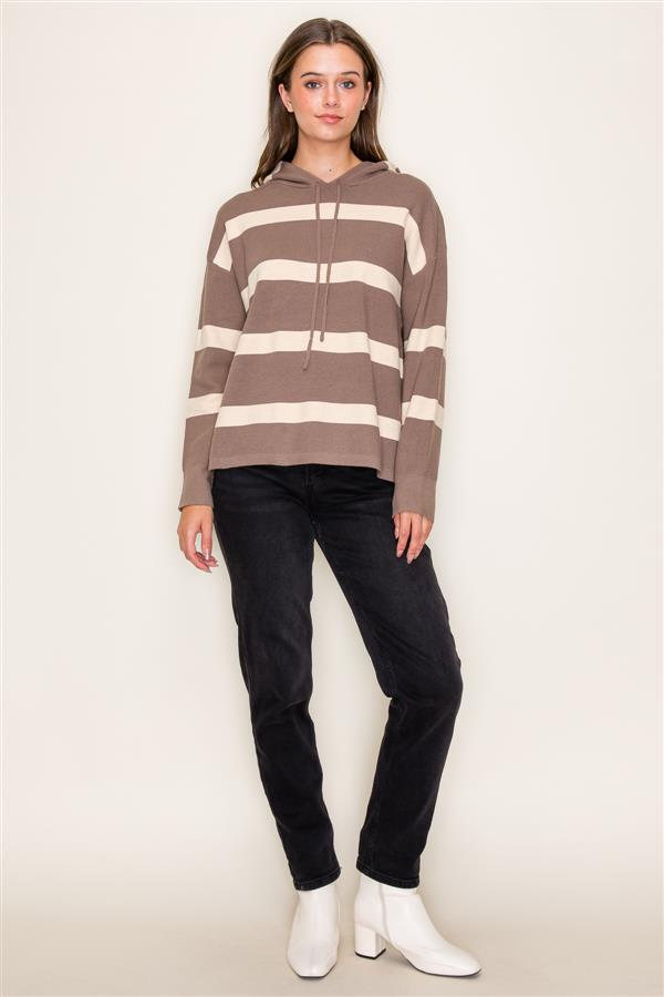 Bold Striped Pullover Hoodie