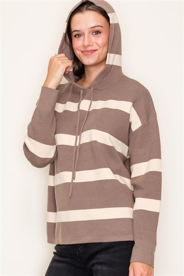 Bold Striped Pullover Hoodie