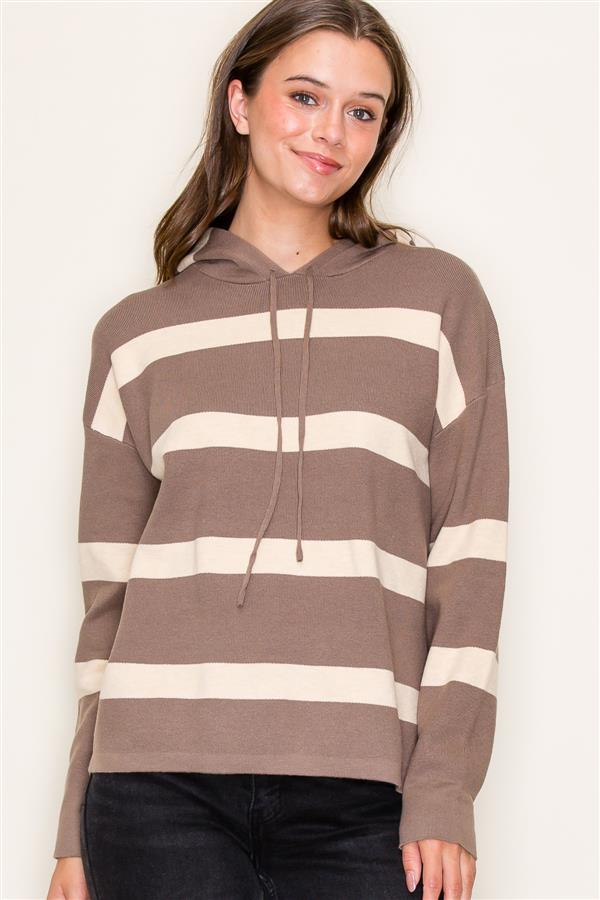 Bold Striped Pullover Hoodie