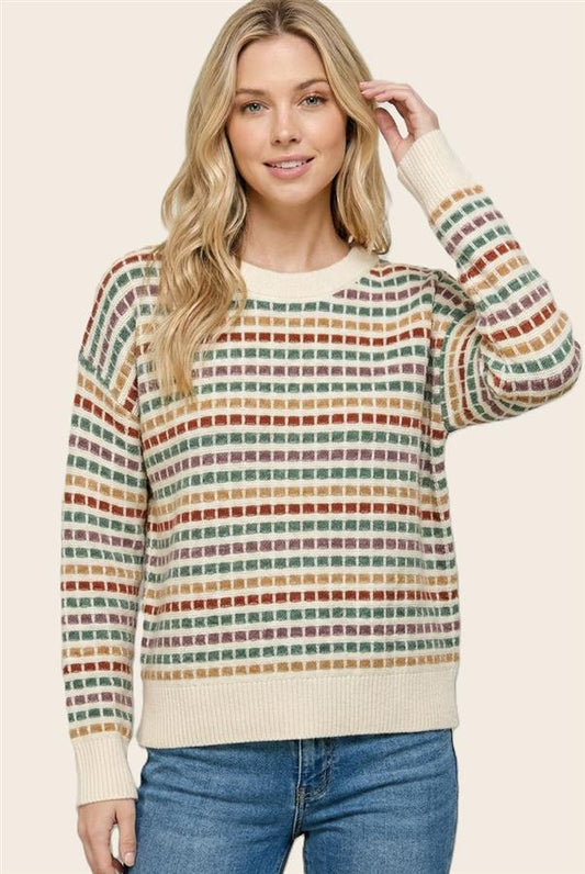 Multicolor Mosaic Sweater
