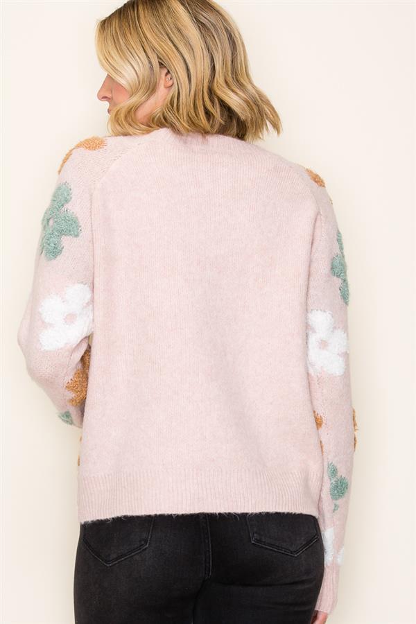 Flower Jacquard Sweater