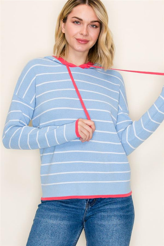 Pop Color Edge Hoodie