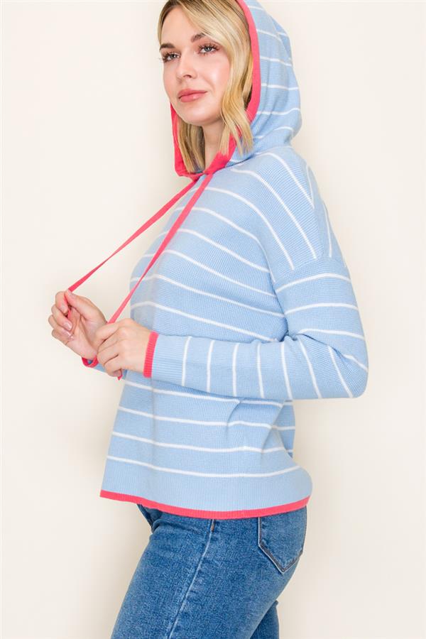 Pop Color Edge Hoodie