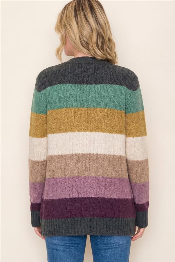 Multi Color Block Cardigan