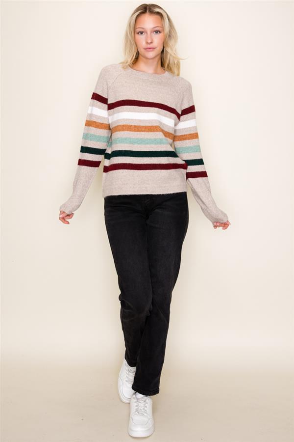 Multi Color Striped Sweater