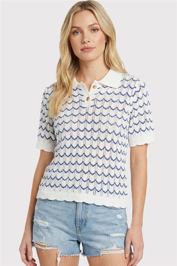 Chevron Stripe Sweater Top