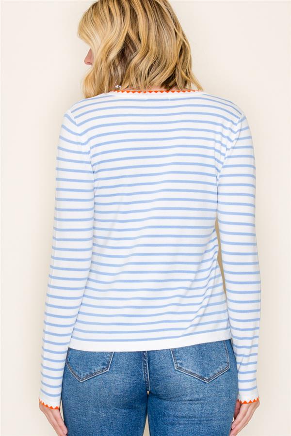 Blanket Stitch Sweater Top