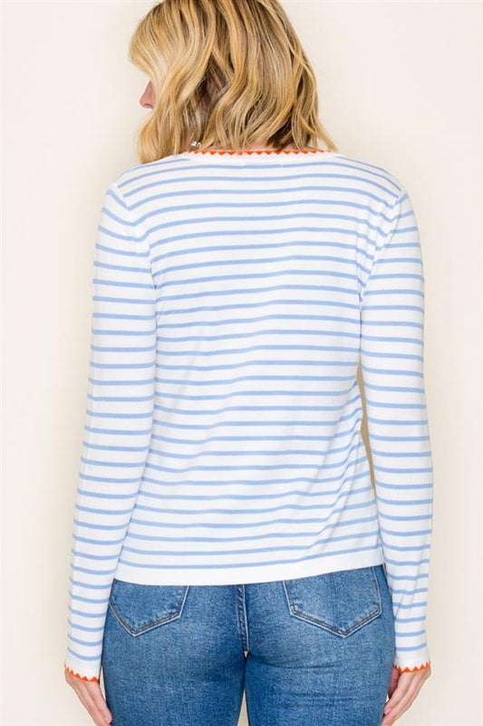 Blanket Stitch Sweater Top
